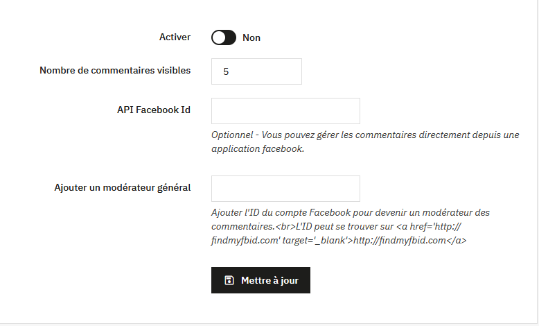 Commentaires Facebook
