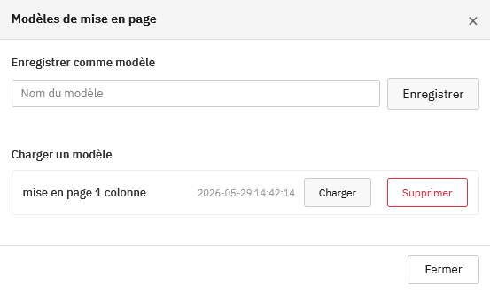 Modèles de mise en page