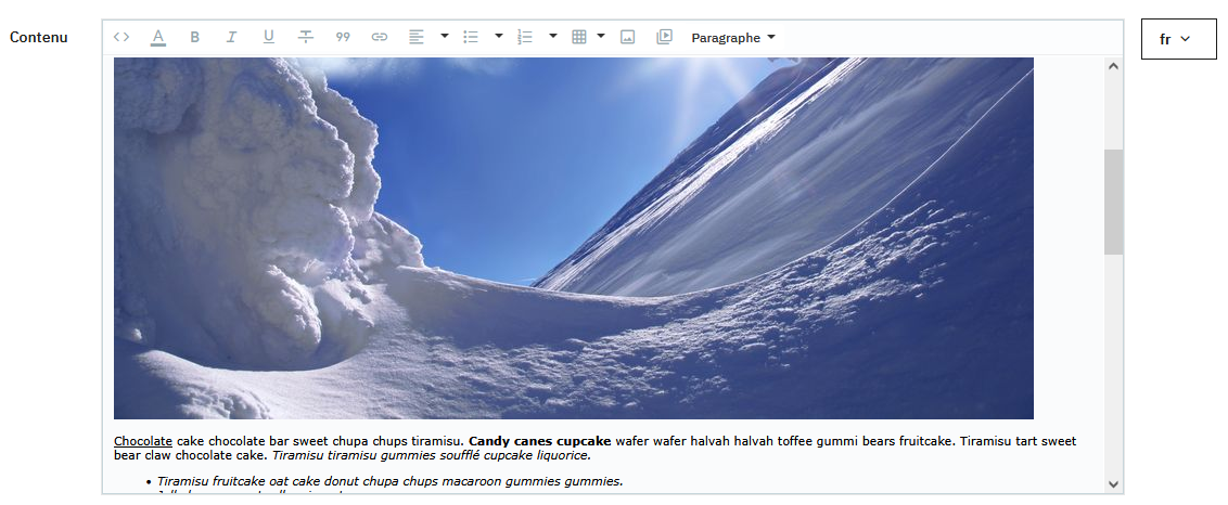 Création de contenu aéré