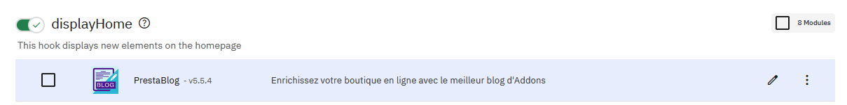 Articles en home page