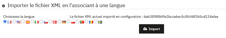 Sélection de la langue d'importation des articles WordPress