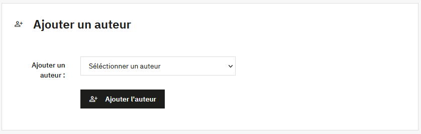 Ajout d'un nouvel auteur