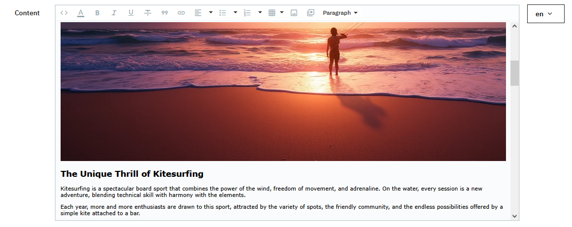 Creating airy content